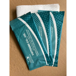 Toallitas húmedas desechables ecológicas con estampado personalizado para restaurante, Mini toallitas limpiadoras envueltas de una sola pieza de tamaño de viaje - Product Image 4