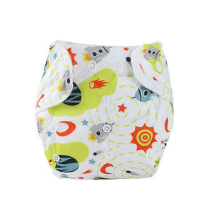 Couches lavables écologiques Couche pour bébé <span class=keywords><strong>Culotte</strong></span> imperméable réutilisable Couches lavables de couleur unie pour bébé de 0 à 12 mois - Product Image 3