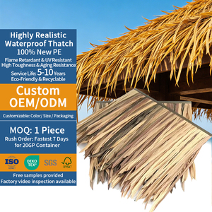 Entre tien Facile Feuille Cottage Toit Uni Plastique Artificiel Chaume - Product Image 1