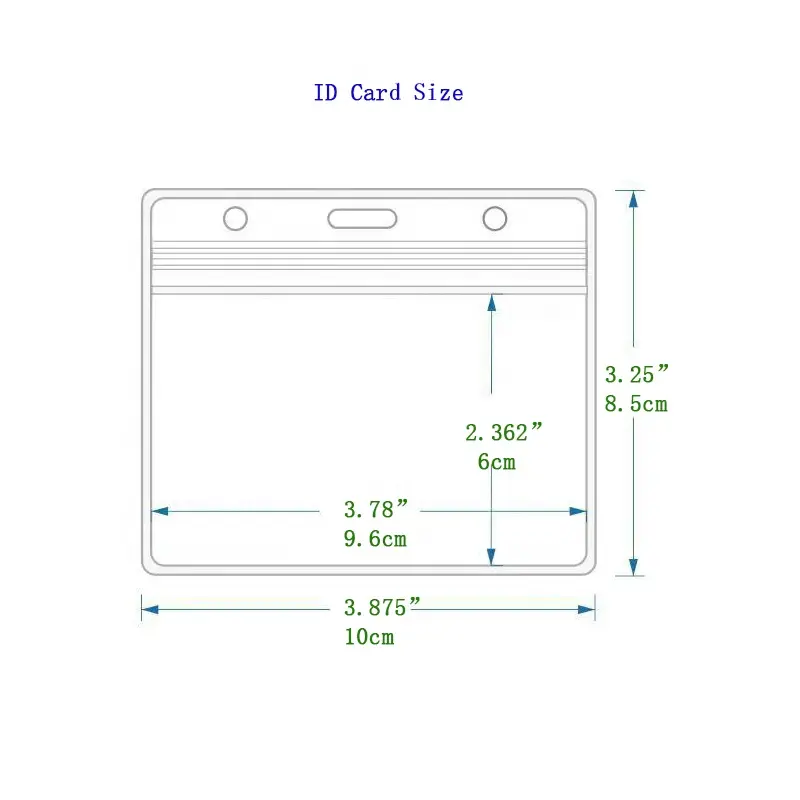 Dây Đeo Thẻ ID Ngang Bằng Nhựa PVC Trong Suốt Không Mềm Tối Thiểu