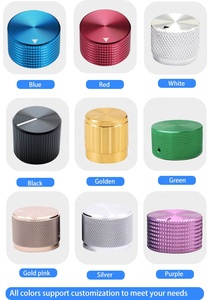 Nhà Máy Tùy Chỉnh Chuyển Đổi 6Mm Quay Điện USB Điều Khiển Âm Lượng <span class=keywords><strong>Knobs</strong></span> CNC Gia Công Nhôm 360 Xoay Bền Đàn Guitar Lò - Product Image 2