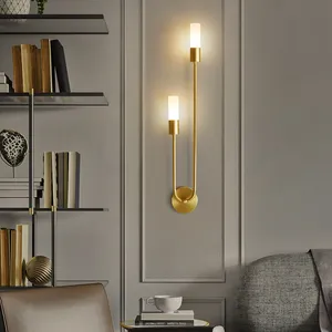 2022 new light luxury all copper wall lamp led bedroom bedside lamp living room corridor aisle light wall lamp