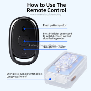 Luz de Rock RGB <span class=keywords><strong>LED</strong></span> Recarregável Kaidengzhe 11SMD para Avião e Moto com Controle Remoto, Iluminação Externa, Carregamento Tipo-C, Modificada - Product Image 6