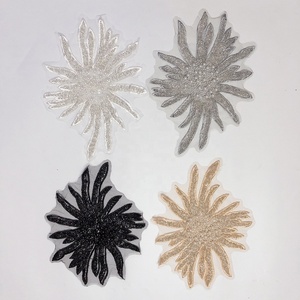 Idées de mariée de luxe Perles pleines de perles brodées Applique de dentelle blanche LT2531A - Product Image 2