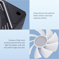 Ventiladores de Refrigeración para Caja ARGB de 120 mm de Alta Calidad de Fábrica AntarcChill, Ventiladores de PC con Aspas Infinity Forward y Voltaje Nominal de 12 V