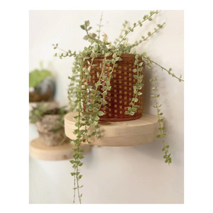 Étagère pour plantes <span class=keywords><strong>ronde</strong></span> support pour plantes minimaliste en bois massif décor à la maison support pour plantes intérieur demi-lune scandinave - Product Image 2
