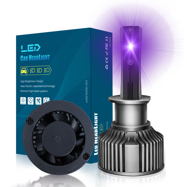 Led Headlight Bulb H1 H4 H7 H8 H9 9012 Purple Front Fog Light H11 9005 9006 Accessory Single Power Sport Led Headlight