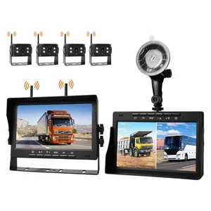ZYX OEM Wireless AHD 1080p 720p hd Digital Multi 1 2 4 Channel car truck Security Camera kit with 7" inch Monitor
