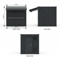 Kiosque Conteneur Préfabriqué 10 pieds – Kiosque Alimentaire Modulaire Industriel et Commercial pour la Vente de Café Urbain et de Restauration Rapide