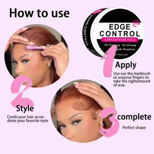 Huile de ricin noire professionnelle anti-frisottis pour le coiffage des cheveux, meilleure tenue des bords pour les cheveux de type 4c - Product Image 5