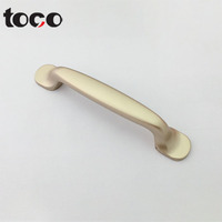 Poignées de tiroir et de porte en bois massif doré TOCO, design moderne, pour armoires de cuisine, chambre à coucher, salle de bain, meubles