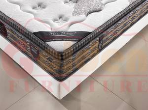 Materasso a molle insacchettate con pillow top doppio in lattice e spugna, di alta qualità per hotel e camere da letto, Fornitore Gold - Product Image 3