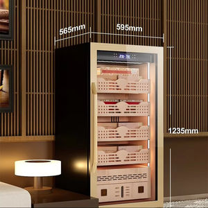 R UAE Hogar Golden 1000 Humidor Revestimiento de madera de cedro completo Circulación de aire Bodega de cigarros - Product Image 1