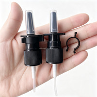 Flacon pulvérisateur nasal en PET de 10 ml avec clip de sécurité, atomiseur nasal en plastique vide, transparent, blanc, ambré, rechargeable – Vente en gros