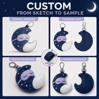 Jouet en peluche personnalisé OEM ODM, animal en peluche, mascotte, porte-clés Moonveil Mask Pal, cadeau d'entreprise pour la beauté et les soins de la peau, promotion du logo
