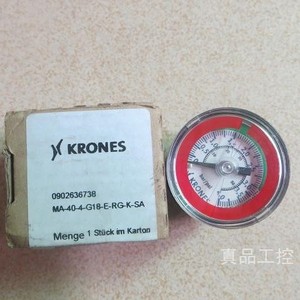 Manómetro Krones 0902636738 MA-40-4-G18-E-RG-K-SA 0-4 Bar, Manómetro de Precisión de Acero - Product Image 1