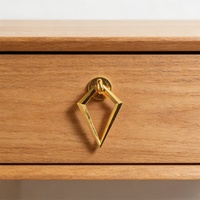 Poignées en alliage de zinc en forme de diamant dorées - Design de luxe traditionnel pour la cuisine, le commode, le canapé, les chaises de salle à manger, les tiroirs et les portes