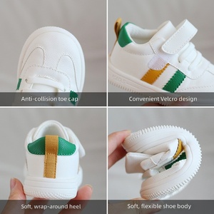 흰색 스니커즈 남아 여아 소프트 솔 아기 워킹 슈즈 - Product Image 4