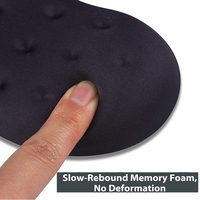 Repose-poignet ergonomique en mousse à mémoire de forme pour souris d'ordinateur, PC Gaming - Conception à trous de massage - Repose-poignet pour souris