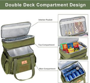 Free Sample Custom Soft Oxford <b>Large</b> Insulated Lunch Bag <b>Box</b> Backpack Picnic Wine Bottle Cooling Thermal Food Storage <b>Cooler</b> - Product Image 2