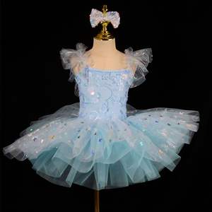 Girls Sequined Ballet Tutu <strong>Dress</strong> With Bow <strong>Princess</strong> Children Performance Dance Costume Stage Wear Party Outfit - Product Image 4
