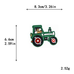 Patchs brodés thermocollants au design mignon et adorable : Outils <span class=keywords><strong>de</strong></span> circulation, machines d'ingénierie, voitures, tracteurs, véhicules <span class=keywords><strong>de</strong></span> lutte contre l'incendie, excavatrices sur chenilles - Product Image 2