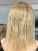 Perruques en cheveux humains naturels Slavic Hair PU Full Lace, aspect réaliste, avec raie, pour remplacement capillaire médical, fournisseur pour cliniques
