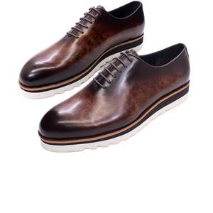 Zapatos de Vestir Transpirables para Hombre, Mocasines Retro de Estilo Nuevo, Talla Grande, de Cuero Genuino, Hechos a Mano, Casuales, de Gamuza - Product Image 4