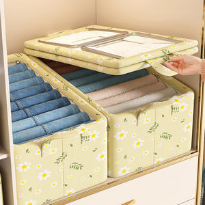 Wholesale Household Wardrobe Clothes Organizer Foldable Non-woven Fabric Clothes Organizer Closet Storage <b>Box</b> for Clothes - Product Image 1