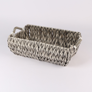 New Style Hot Sale Handmade Large Capacity Woven Plastic Laundry Storage Basket