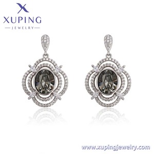 Joyería XUPING 93892, gran oferta, pendientes de cristal multicolor, pendientes creativos de color dorado chapados en platino simples a la moda para mujer - Product Image 3