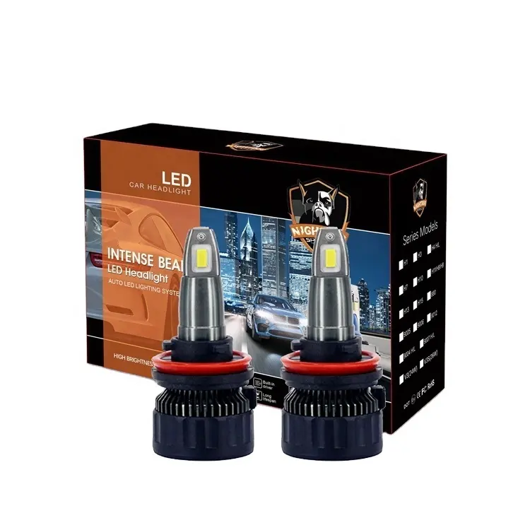 1 * Paar Hussun Fahrzeug licht E3 klein Alles in einem kein externes Laufwerk Plug-and-Play-Auto h11 LED-Scheinwerfer lampe