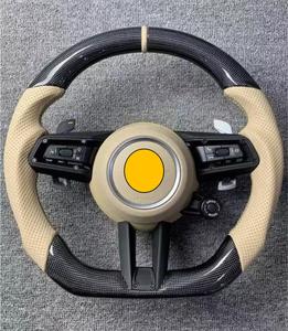 Volante de fibra de carbono mejorado para Porsche Panamera Cayenne 957 <span class=keywords><strong>Macan</strong></span> <span class=keywords><strong>2019</strong></span> 996 997 Cayman 987,1 997,2 991 991,1 - Product Image 2