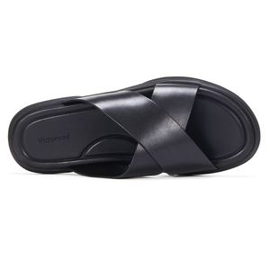 Pantoufles en cuir de vachette de qualité supérieure pour homme, sandales en cuir véritable pour homme, durables, imperméables, logo personnalisé gratuit - Product Image 3