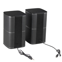Speaker Komputer Desktop Plastik Ukuran Besar X26 Portable 2.0, Audio Dua Arah, Crossover, Daya DC, Speaker Gaming untuk PC