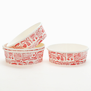 Tazones Desechables para Ensaladas, Arroz, Sopa, Comida para Llevar, Fruta, Caja de Papel Kraft Blanca y Marrón - Product Image 2