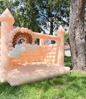 Maison de rebond blanche THL Moonbounce pour enfants cavalier gonflable blanc pour usage commercial