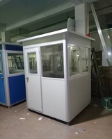 Kiosque de sécurité temporaire portable économique, cabine mobile, mini-maison, poste de garde extérieur, abri préfabriqué, kiosque de vente
