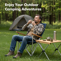 Chaise pliante de camping et de jardin KingGear, moderne, en aluminium, portable, durable et écologique