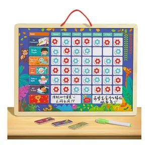 Wooden Magnetic Reward Behavior Star Chart Children Good Habit Development Kids Early Educational Wooden Toys