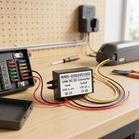 Convertisseur abaisseur de tension étanche 2A 24VDC vers 12VDC pour applications automobiles et domestiques