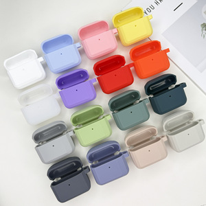 Funda Protectora de Silicona de Color Sólido para Auriculares Inalámbricos Bluetooth Apple <span class=keywords><strong>AirPods</strong></span> <span class=keywords><strong>3</strong></span>.ª Generación, Bolsa de Almacenamiento Anticaídas, Modelo 4G Grueso - Product Image 1