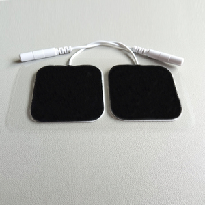 5x5cm ricambio nero decine di 2mm spina Pigtail autoadesive decine unità elettrodo Gel Pad <span class=keywords><strong>ECG</strong></span> tessuto Non tessuto Ekg elettrodi pastiglie - Product Image 4