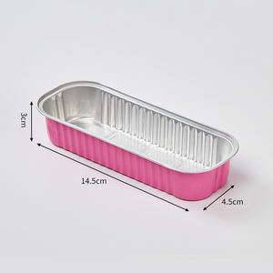 Oven Safe Aluminum Foil Containers with PET Plastic <b>Lid</b> Baking Bread Loaf <b>Pan</b> Disposable Food Grade 200mL 6.8oz - Product Image 4