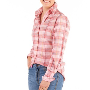 <span class=keywords><strong>Camicia</strong></span> a <span class=keywords><strong>quadri</strong></span> a maniche lunghe da <span class=keywords><strong>donna</strong></span> <span class=keywords><strong>camicia</strong></span> da lavoro in lino 100% con Logo aderente a maniche lunghe <span class=keywords><strong>camicia</strong></span> in lino Western arena - Product Image 4