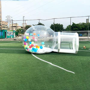 Trampolín inflable de cristal transparente para alquiler de fiestas con globos Tienda de cúpula iglú de burbujas transparente personalizada divertida - Product Image 4