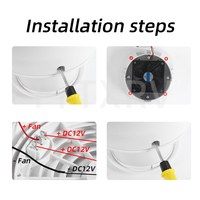 Ventilateur d'extraction d'air rond à tête de champignon, haute qualité, 12V CC, forte puissance, pour toit, usage domestique, prix usine, OEM