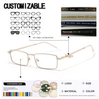 Gafas de Computadora con Marco Completo Rectangular de Acetato, Estilo Vintage Clásico de Lujo, Ecológicas, Anti Luz Azul, Color Rosa y Azul