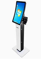 Kiosque en libre-service à écran tactile Android pour l'enregistrement/déconnexion en milieu hospitalier, machine de paiement pour visiteurs de supermarché, lecteur de code QR, imprimante thermique