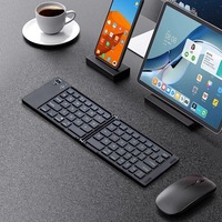 Keyboard Bluetooth Lipat Dua Lipat, Keyboard Nirkabel Isi Ulang, Keyboard Mini Universal Tiga Sistem, Grosir Produsen